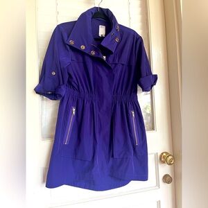 Ali Ro Jacket Sz 4 Purple Anorack Short Sleeve
zip Lightweight Hooded Jacket